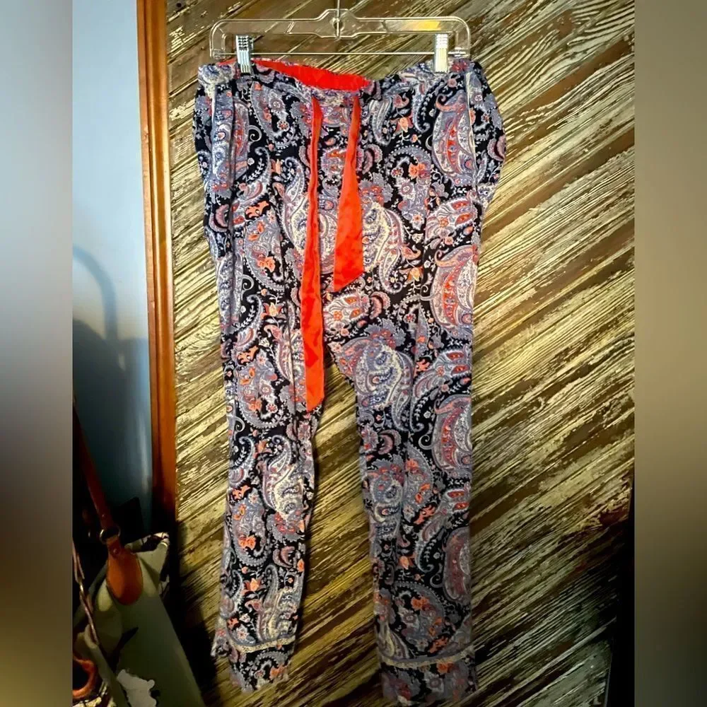 Eloise paisley print drawstring sleep pants